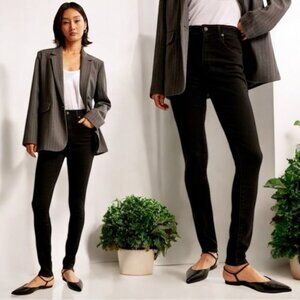NEW Abercrombie & Fitch High Rise Super Skinny Ankle Black Jeans Capsule 2/26